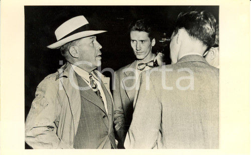 Fotografia d epoca originale 1947 WASHINGTON USA Dwight PALMER GRISWOLD intervistato su missione aiuti GRECIA 1