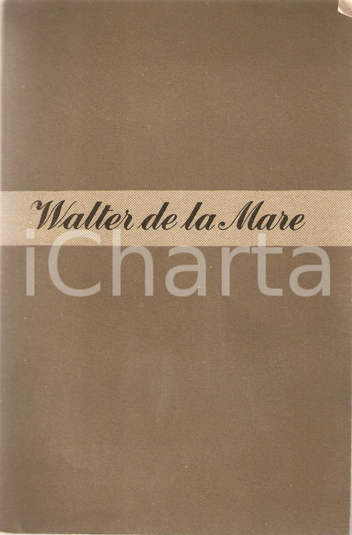 1948 Walter DE LA MARE Memorie di una donna in miniatura *LONGANESI Gaja scienza