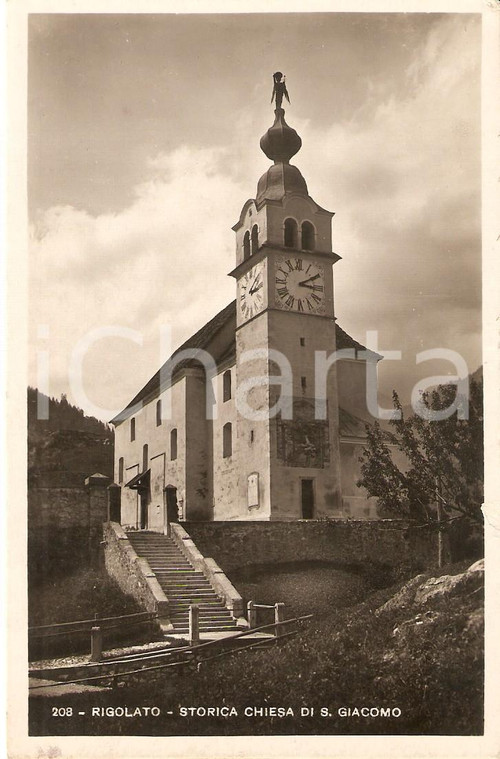 1947 RIGOLATO (UD) Storica chiesa di SAN GIACOMO *Cartolina FP VG