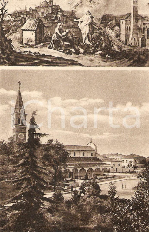 1945 ca MOTTA DI LIVENZA (TV) Basilica Madonna dei Miracoli Quadro apparizione 