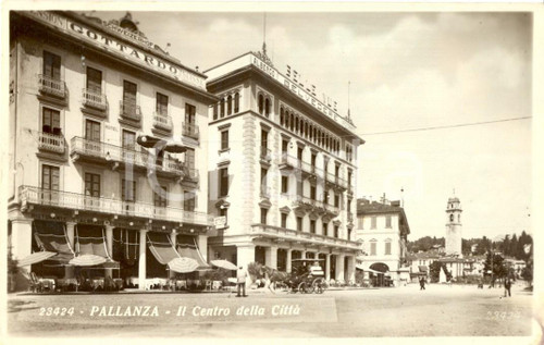 1940 VERBANIA Centro di PALLANZA con albergo BELVEDERE e hotel GOTTARDO *FP VG