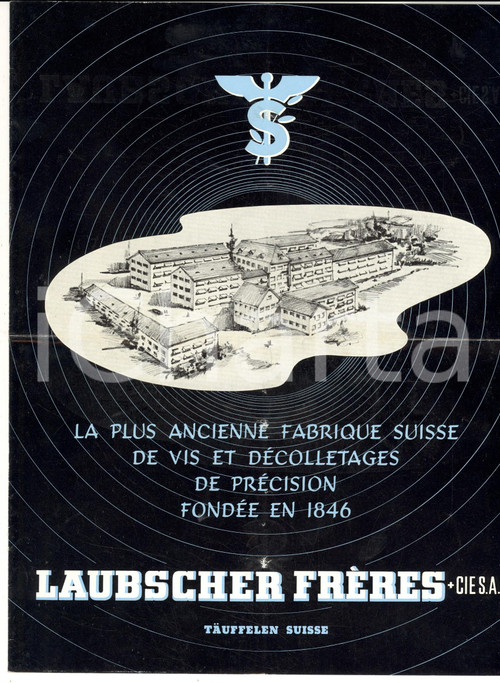 1950 ca TAUFFELEN (CH) Ditta LAUBSCHER FRERES Pezzi per ottica *Pieghevole