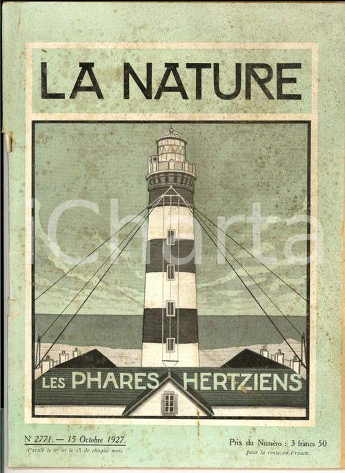1927 LA NATURE Les phares hertziens *Revue ILLUSTREE n° 2771