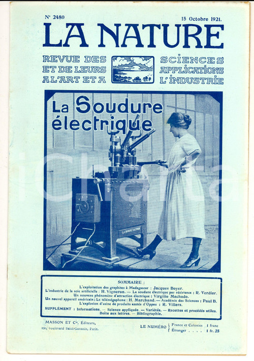 1921 LA NATURE Explosion de la fabrique d'OPPAU *Revue ILLUSTREE n° 2480