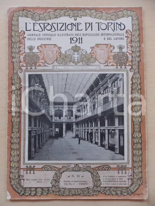 1911 L'ESPOSIZIONE DI TORINO Palazzo della Francia *Rivista n° 34 DANNEGGIATA