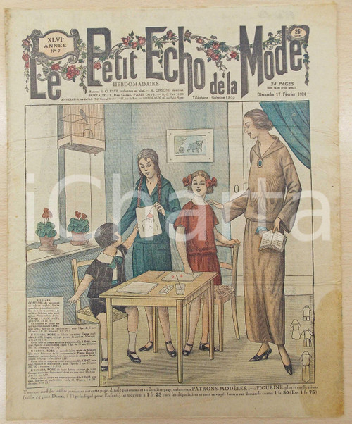 1924 PETIT ECHO DE LA MODE Robes pour l'école *Revue année XLVI n°7