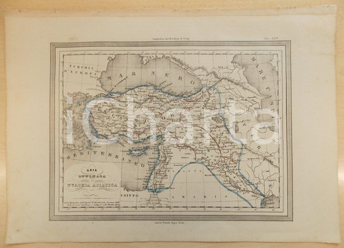1864 Atlante Universale - Asia Ottomana o Turchia asiatica *GUIGONI Tav. XXIV