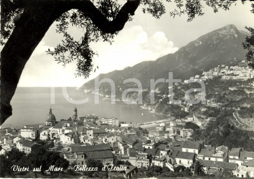 1961 VIETRI SUL MARE (SA) Veduta panoramica paese e costa *Cartolina FG VG