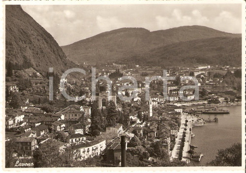 1953 LAVENO MOMBELLO (VA) Panorama del paese *Cartolina ANIMATA FG VG