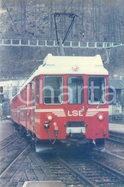 1975 ca SVIZZERA Ferrovia LSE Luzern-Stans-Engelberg-Bahn Locomotiva 6 *Foto