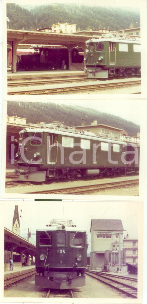 1975 ca SVIZZERA Rhätische Bahn Locomotiva SILVRETTA 605 *Lotto 3 fotografie