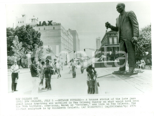 1976 NEW ORLEANS (USA) Inaugurazione statua a Louis ARMSTRONG *Fotografia