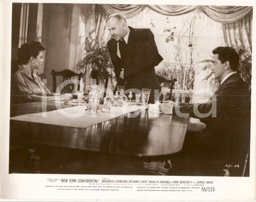 1955 NEW YORK CONFIDENTIAL Broderick CRAWFORD Richard CONTE Anne BANCROFT *Foto