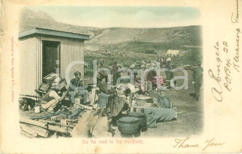 1900 ca AUSTRALIA On the road to the GOLDFIELDS *Cartolina postale FP VG   CONDIZIONI: GOOD (affrancatura rimossa).    originale e autentica 1