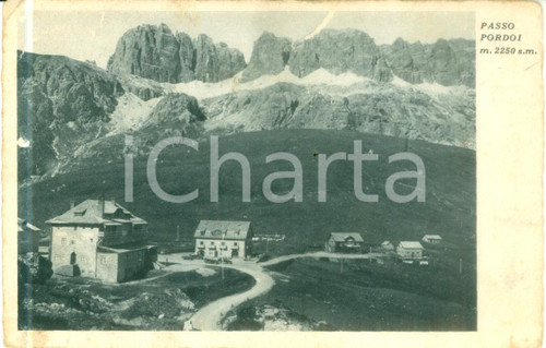 1913 BELLUNO Alberghi al Passo PORDOI Soc. Automobilistica DOLOMITI Cartolina FP