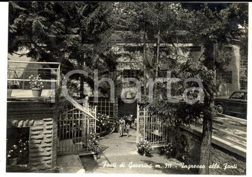 1956 Fonti di GAVERINA (BG) Ingresso alle Fonti *Cartolina animata FG VG