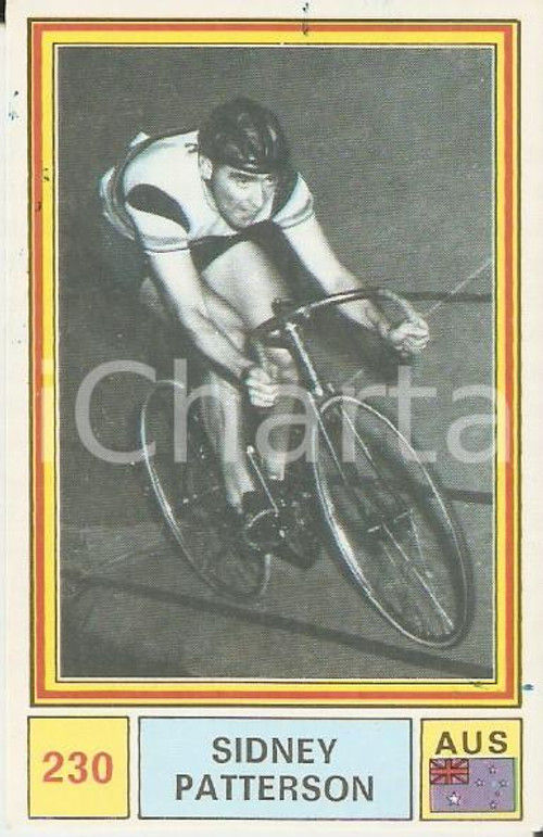 PANINI - SPRINT 1971 Figurina Sidney PATTERSON n. 230 Ciclismo (2) Figurina originale d'epoca. CONDIZIONI: buone      originale e autentica 1
