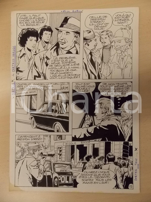 1981 AMI BARRY Ep.3 Luciano BERNASCONI Posto di blocco POLIZIA *Tavola originale