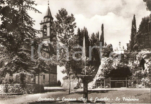 1955 ca CITTA' DI CASTELLO (PG) Santuario di CANOSCIO Fontanina *Cartolina FG NV