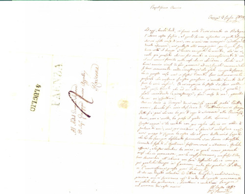 1839 FAENZA (RA) Giacomo BERARDI annuncia il conseguimento della laurea