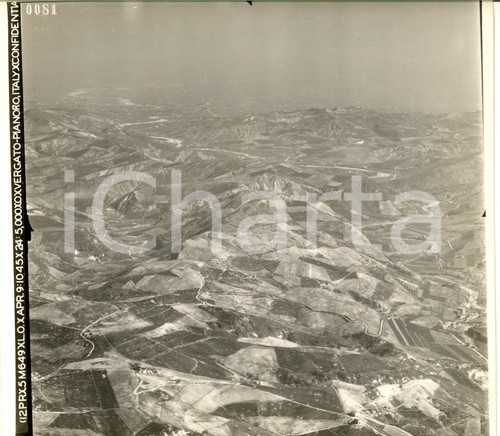 1950 ca VERGATO - PIANORO (BO) Fotografia aerea dell'Appennino 22x23 cm