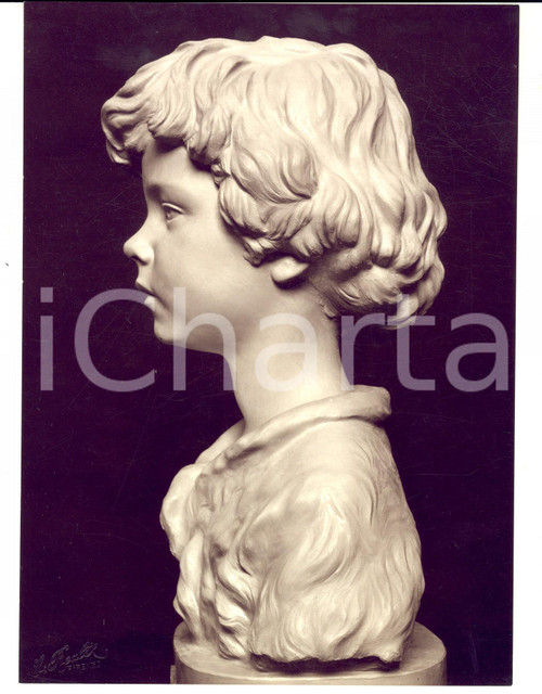 1930 ca ARTE FIRENZE Busto infantile *Foto coeva della scultura A. REALI 18x24