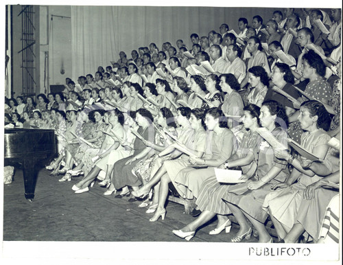1950 MILANO Teatro alla SCALA Prove del coro per tournée a Londra *Foto 24x18