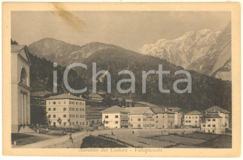 1930 ca AURONZO DI CADORE Veduta della frazione VILLAPICCOLA *Cartolina FP NV