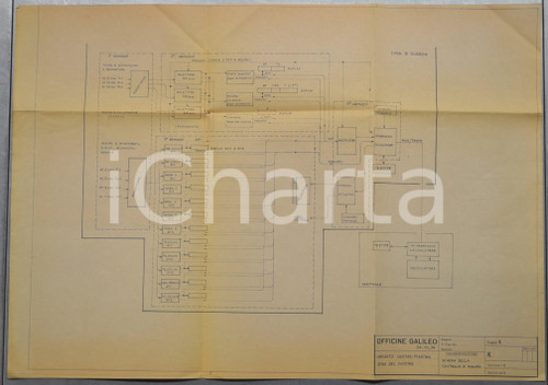 1974 OFFICINE GALILEO FIRENZE Diga CHIOTAS-PIASTRA Centrale di misura *Schema