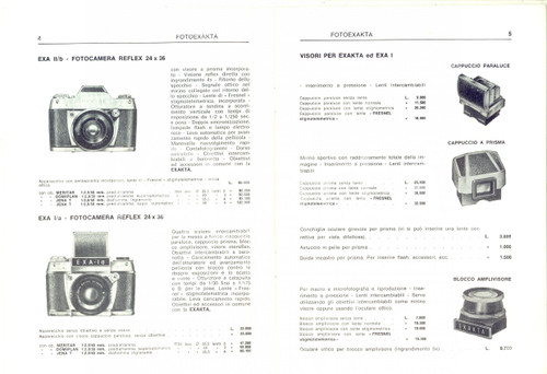 1966 TORINO Ditta FOTOEXAKTA di Aldo WINKLER Listino prezzi ILLUSTRATO CONDIZIONI: FAIR    originale e autentica 1