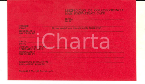 1963 STORIA POSTALE ESPANA Reexpedicion de correspondencia *VINTAGE
