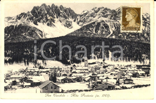 1936 SAN CANDIDO (BZ) Panorama del paese - VAL PUSTERIA *Cartolina FP VG