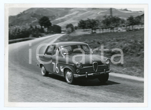 1965 ca RALLY Alfa Romeo Giulietta durante una gara JOLLY CLUB *Foto 18x13