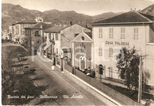 1955 ca VALLECROSIA (IM) Casa valdese in via Aurelia - Panorama *Cartolina FG NV 