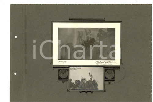 1919 ITALIA REDENTA PREDOI Alpinisti verso il rifugio VETTA D'ITALIA - 2 foto