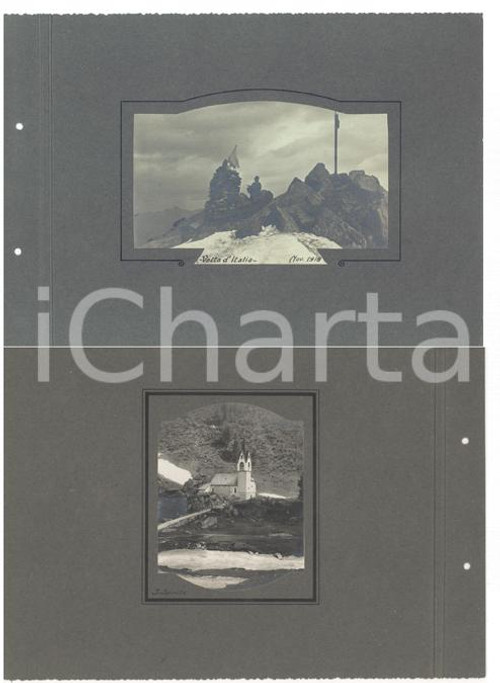 1918 PREDOI Alpinisti sulla VETTA D'ITALIA - Chiesa del SANTO SPIRITO *2 foto