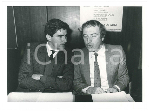 1985 ca DEMOCRAZIA CRISTIANA Pier Ferdinando CASINI Franco MASSI - Foto 24x18 cm