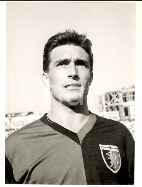 1959 CALCIO SERIE A GENOA Ritratto di Luciano DELFINO *Fotografia 13x18 cm