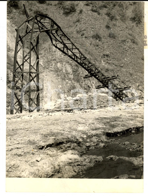 1954 ALLUVIONE SAN GIOVANNI BIANCO Strada devastata dal fiume ENNA *Foto