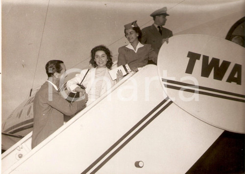 1956 MALPENSA - LASCIA O RADDOPPIA Govanna FERRARA parte per viaggio premio Foto