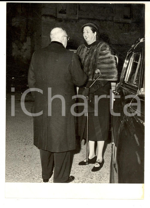 1958 NAPOLI Duchessa d'AOSTA presenzia al ritorno delle salme reali *Foto 13x18