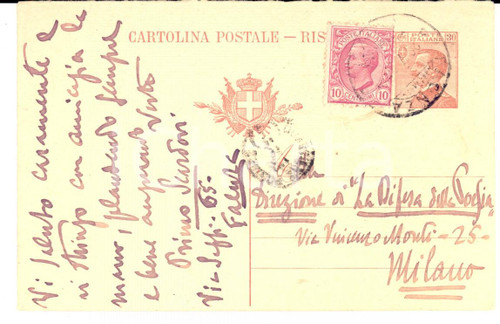 1920 FAENZA Poeta Primo SCARDOVI al periodico "La difesa della poesia" Autografo