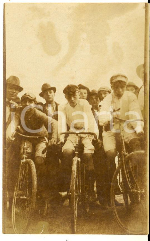1920 ca AREA LOMBARDA CICLISMO Una squadra giovanile ^Foto VINTAGE 6x11 cm