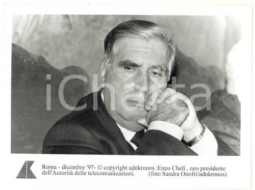 1997 ROMA Ritratto di Enzo CHELI presidente AGCOM - Foto 24x17 cm
