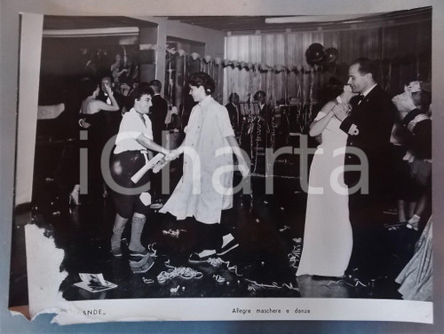 1950 ca T/N CONTE GRANDE Ballo in maschera nella prima classe - Foto 40x30 cm