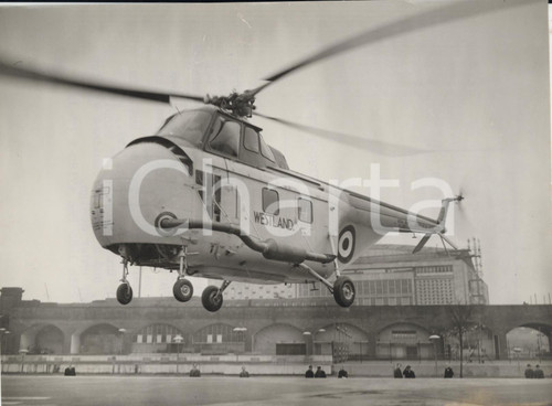 1955 SOUTH BANK  Royal Festival Hall - Westland Whirlwind helicopter *Photo