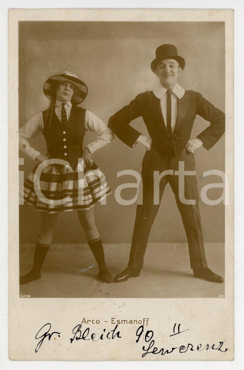 1925 RUSSIAN BALLET - ARCO ESMANOFF - DAMAGED postcard RPPC