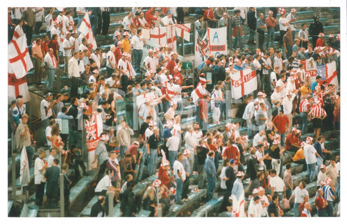 1997 ROMA Calcio ITALIA - INGHILTERRA (0-0) Hooligans - Foto 20x12 cm (1)