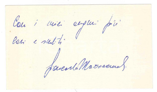 1960 ca PADOVA Giancarlo MAZZACURATI critico letterario - Biglietto AUTOGRAFO