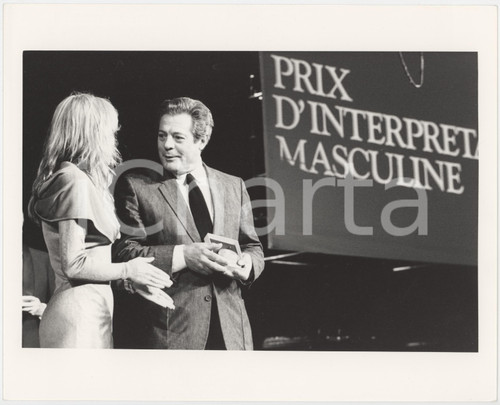 1987 CANNES Marcello MASTROIANNI ritira Prix d'interprétation masculine - Foto
